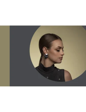 Moora Blaszki do kolczyków z czarnej matowej stali szlachetnej* Kolczyki