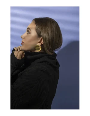 Moora Blaszki do kolczyków z pozłacanej stali szlachetnej* Kolczyki