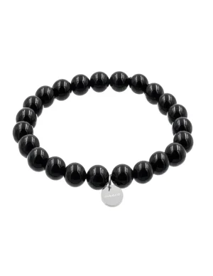 Moora Bransoleta na gumce z naturalnych kamieni onyks* Bransolety