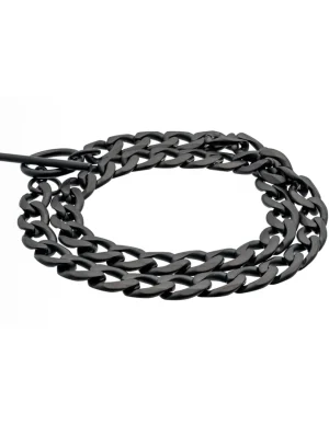 Moora Bransoleta z czarnej stali szlachetnej typu pancerka* Bransolety