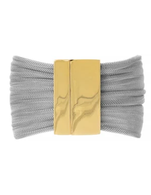 Moora Bransoleta z siatki stalowej oraz pozłacanej stali szlachetnej* Bransolety | Nowości