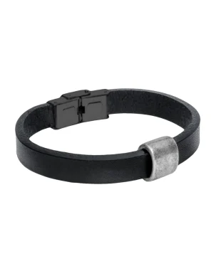 Moora Bransoleta ze skóry oraz stali z matowym elementem* Bransolety