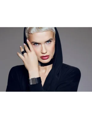 Moora Choker ze skóry oraz jubilerskiej siatki stalowej* Naszyjniki | Nowości