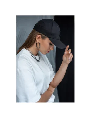 Moora Czarne kolczyki kwadraty ze stali szlachetnej* Kolczyki