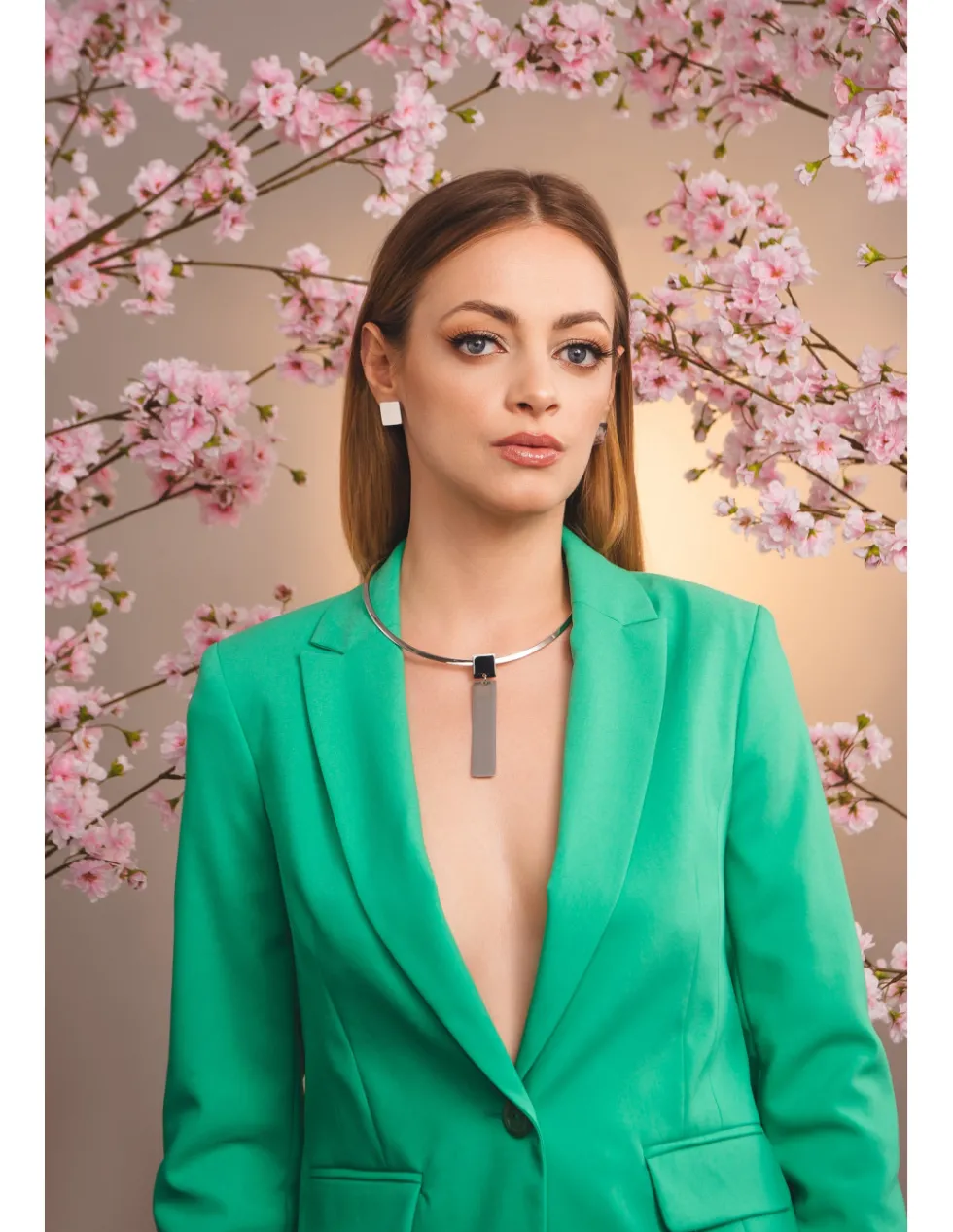 Moora Delikatny choker ze stali szlachetnej z zawieszką* Naszyjniki