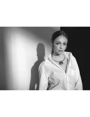 Moora Delikatny choker ze stali szlachetnej z zawieszką* Naszyjniki