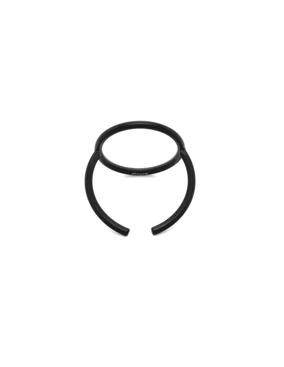 Moora Delikatny pierścionek z czarnej stali szlachetnej KOŁO* Pierścionki