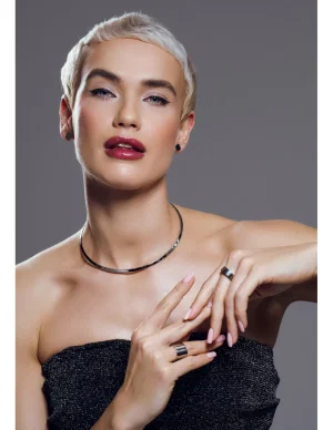 Moora Delikatny srebrny choker ze stali szlachetnej* Naszyjniki