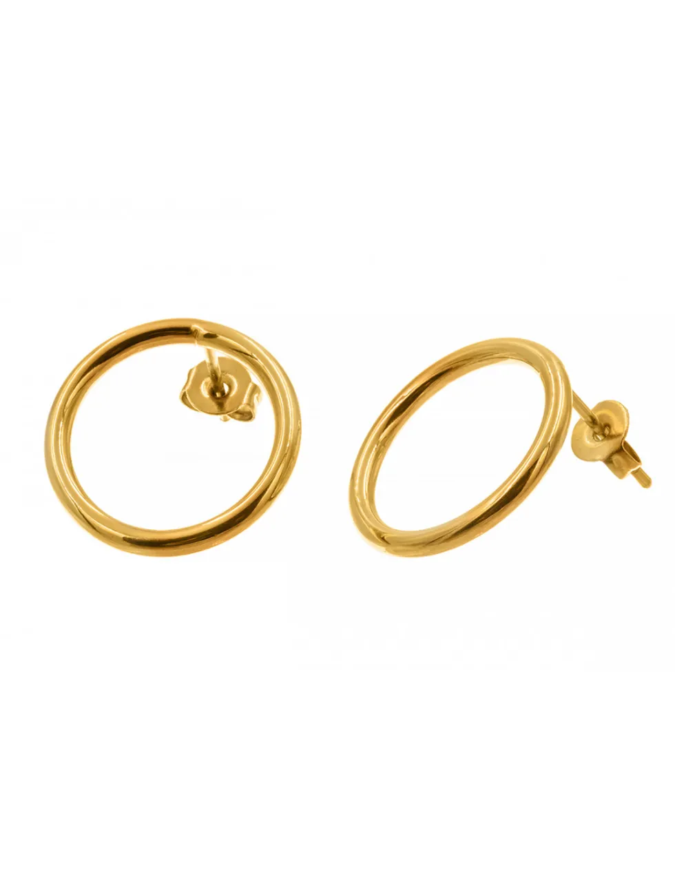 Moora Delikatny złoty komplet ze stali szlachetnej koła.* Komplety | Kolczyki