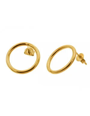 Moora Delikatny złoty komplet ze stali szlachetnej koła.* Komplety | Kolczyki