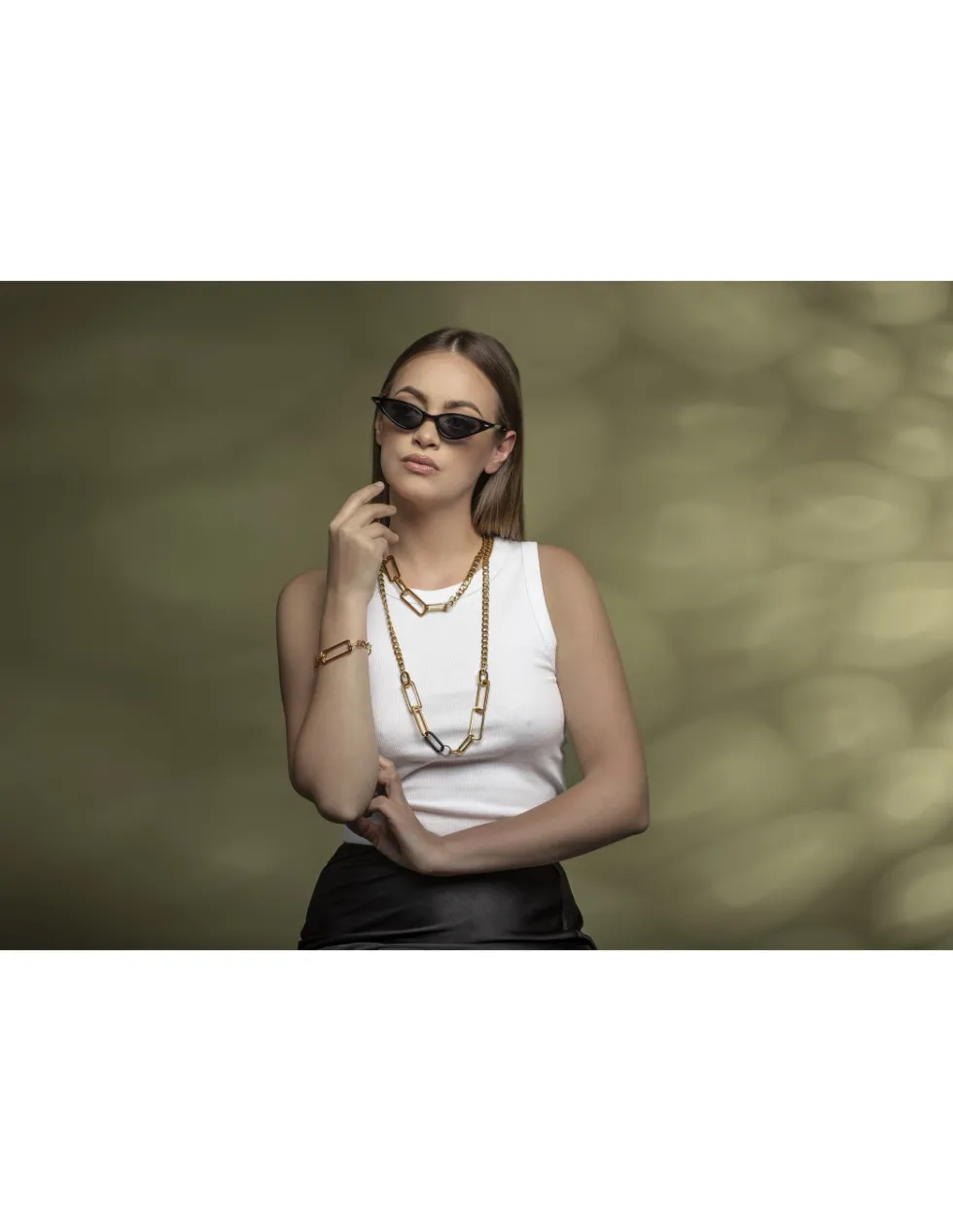 Moora Długi naszyjnik z pozłacanej stali szlachetnej* Naszyjniki