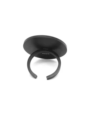 Moora Duży, prosty pierścionek czarne matowe koło* Pierścionki