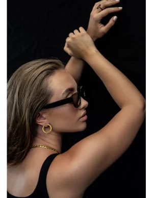 Moora Kolczyki koła z pozłacanej stali szlachetnej* Kolczyki