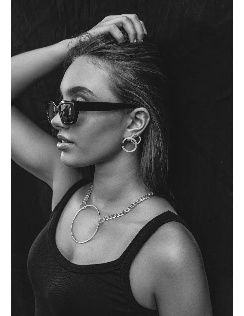 Moora Kolczyki srebrne koła ze stali szlachetnej* Kolczyki