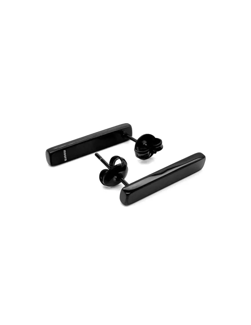 Moora Kolczyki z czarnej błyszczącej stali szlachetnej* Kolczyki