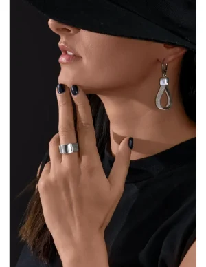 Moora Kolczyki z siatki stalowej oraz srebra pr.925* Kolczyki