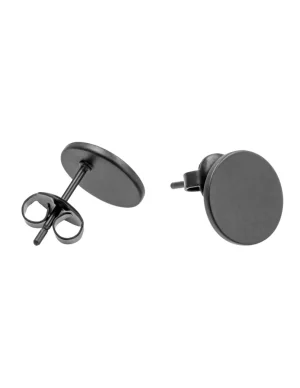 Moora Komplet kolczyków 3w1 z czarnej matowej stali szlachetnej* Kolczyki