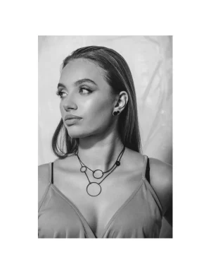 Moora Komplet kolczyków z czarnej matowej stali szlachetnej* Komplety | Kolczyki