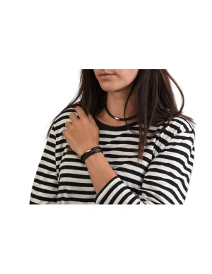 Moora Komplet z ręcznie szytej skóry z zapięciem magnetycznym* Naszyjniki | Bransolety