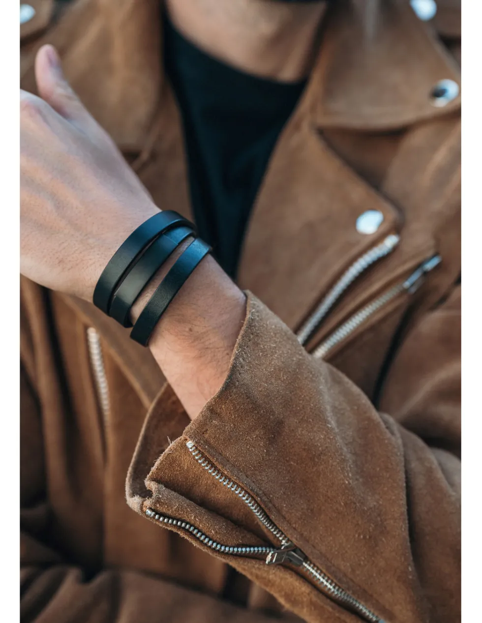 Moora Męska bransoleta skórzana* Bransoletki