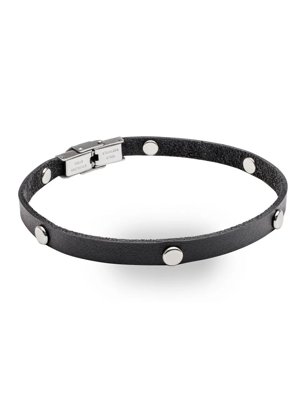 Moora Męska bransoleta skórzana z napami* Bransoletki