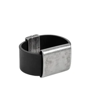 Moora Męska bransoleta ze skory oraz matowej stali* Bransoletki