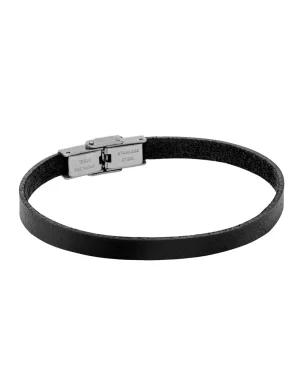 Moora Męska czarna, prosta bransoleta skórzana* Bransoletki