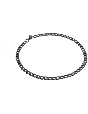 Moora Męski naszyjnik z czarnej matowej stali szlachetnej* Naszyjniki