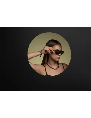 Moora Naszyjnik typu choker z czarnej matowej stali szlachetnej* Naszyjniki