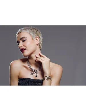 Moora Naszyjnik z siatki stalowej oraz stali szlachetnej* Naszyjniki | Nowości