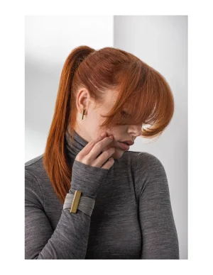 Moora Nowoczesna bransoleta z siatki stalowej oraz pozłacanej stali szlachetnej* Bransolety