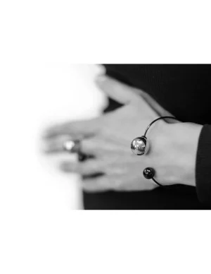 Moora Nowoczesna czarno złota bransoleta z kulami* Bransolety