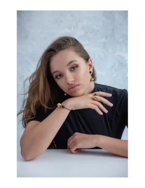 Moora Nowoczesne kolczyki w dwóch odcieniach* Kolczyki