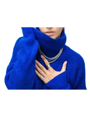 Moora Pierścionek z siatki stalowej oraz srebra pr. 925* Pierścionki