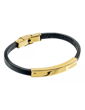 Moora Prosta i delikatna bransoleta ze skóry oraz stali szlachetnej* Bransolety